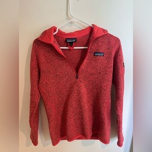 Patagonia better sweater, 1/4 zip size small. Limited edition color (tomato).